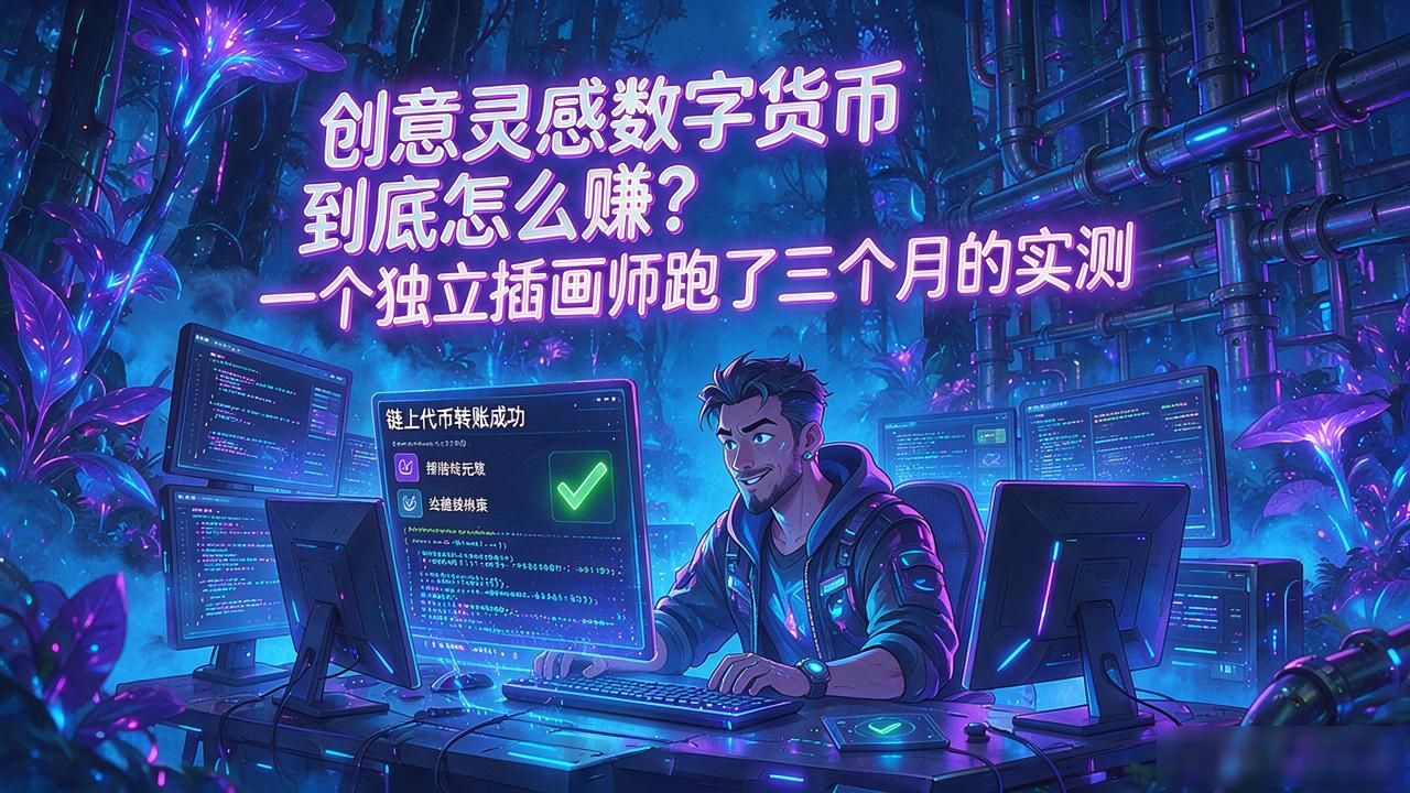 创意灵感数字货币到底怎么赚?一个独立插画师跑了三个月的实测