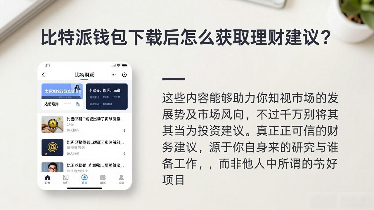 比特派钱包下载后怎么获取理财建议?