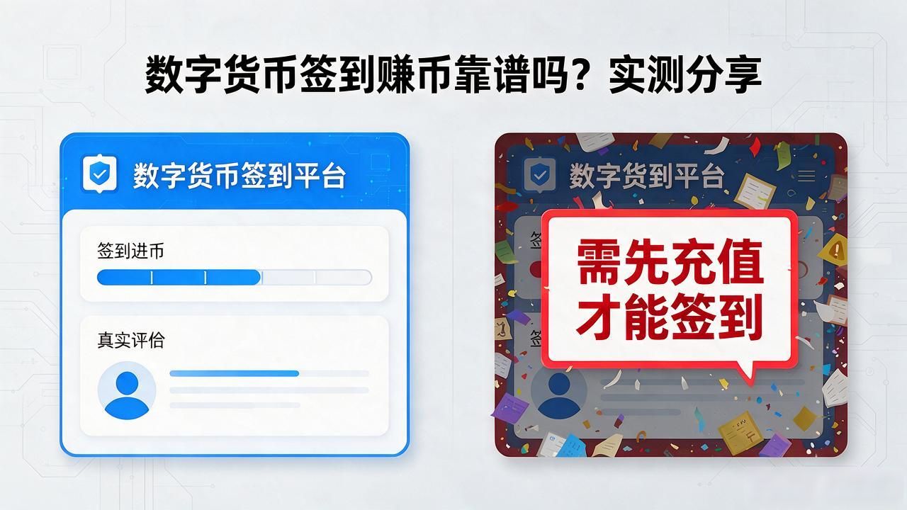 数字货币签到赚币靠谱吗?实测分享
