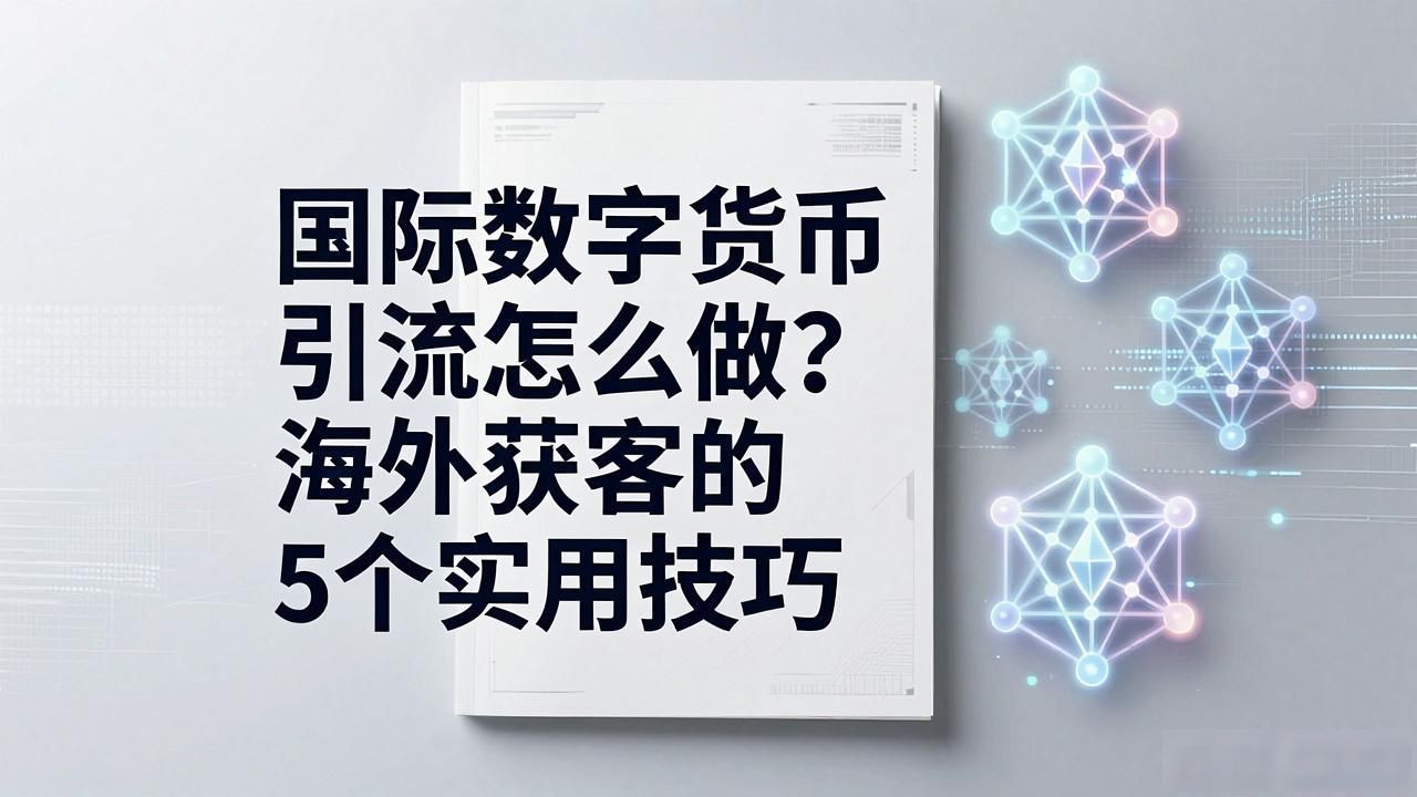 国际数字货币引流怎么做?海外获客的5个实用技巧
