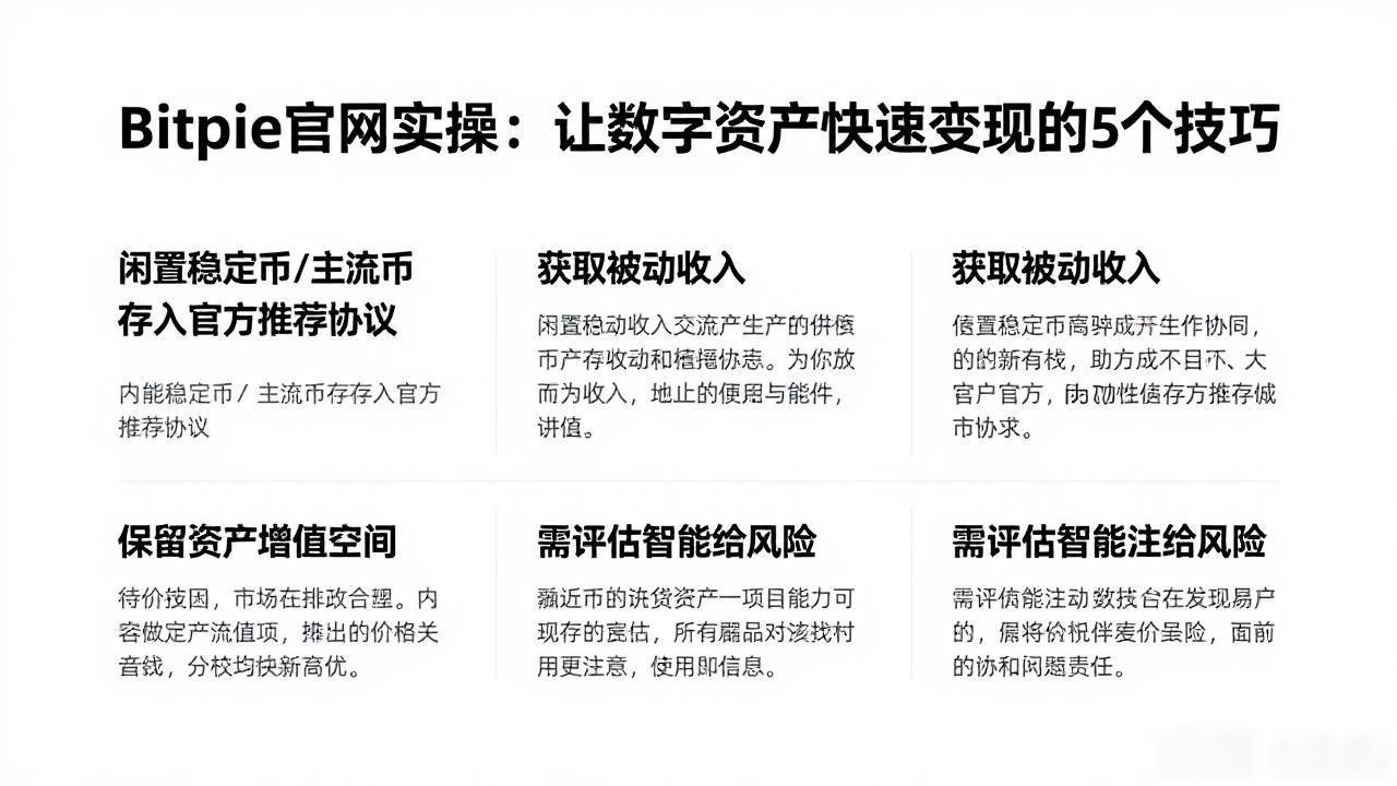 Bitpie官网实操:让数字资产快速变现的5个技巧