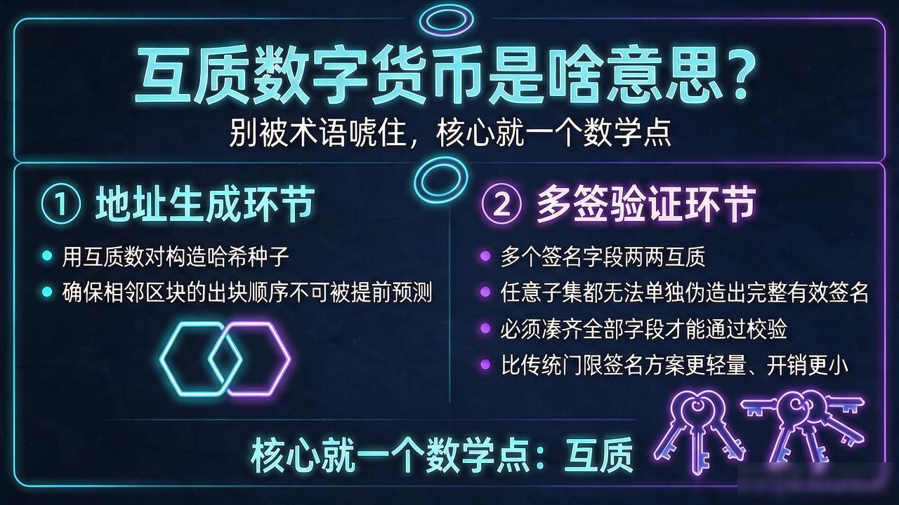 想知道互质数字货币是啥意思?别被术语唬住,核心就一个数学点