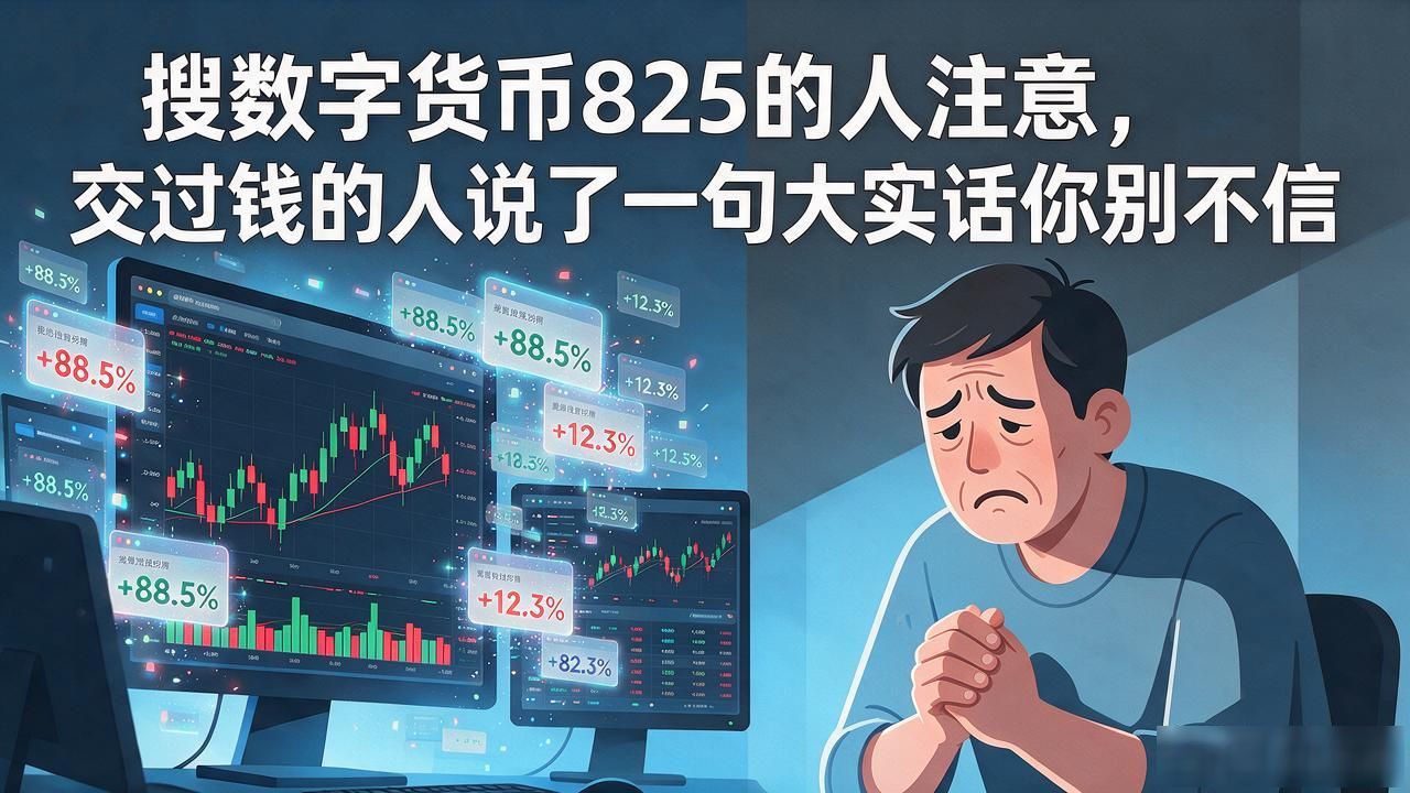 搜数字货币825的人注意,交过钱的人说了一句大实话你别不信