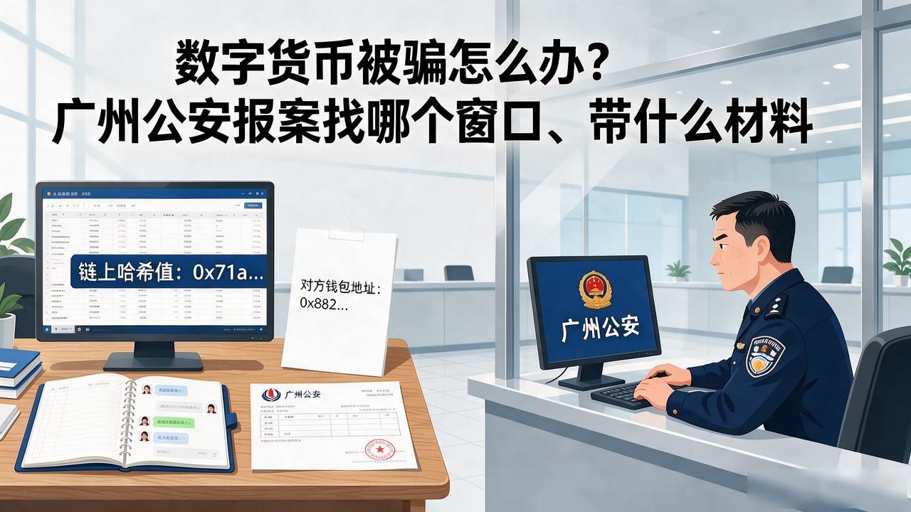 数字货币被骗怎么办?广州公安报案找哪个窗口、带什么材料